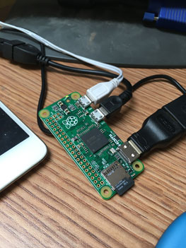 Pi zero connected